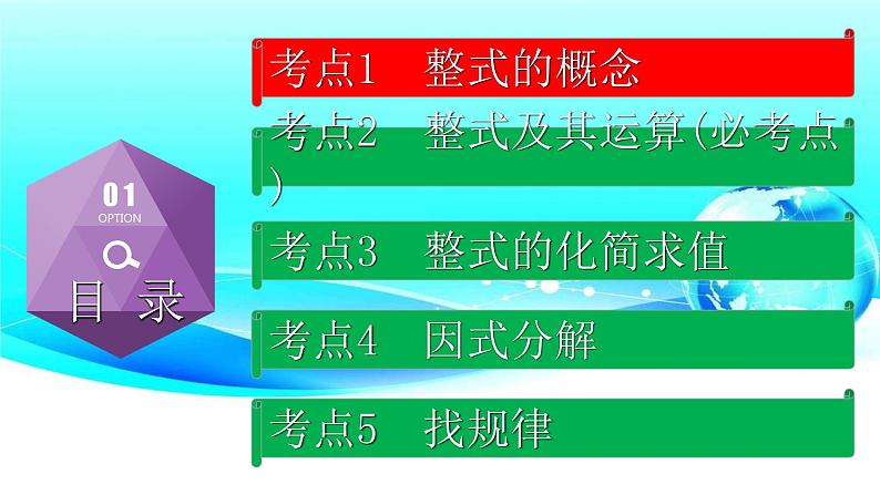 专题1.2 整式-2021年中考数学第一轮总复习课件（全国通用）02