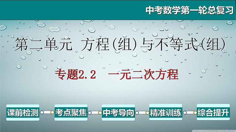 专题2.2 一次二元方程-2021年中考数学第一轮总复习课件（全国通用）第1页