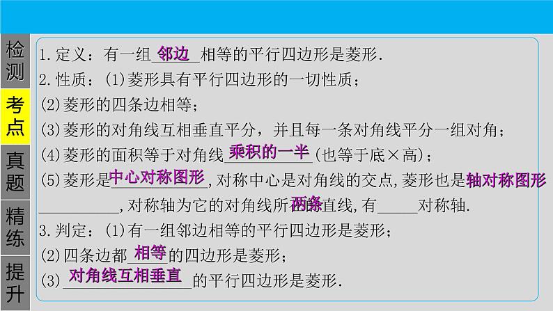 专题5.3 菱形-2021年中考数学第一轮总复习课件（全国通用）第3页