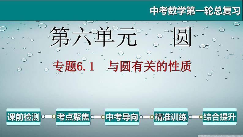 专题6.1 与圆有关的性质-2021年中考数学第一轮总复习课件（全国通用）第1页