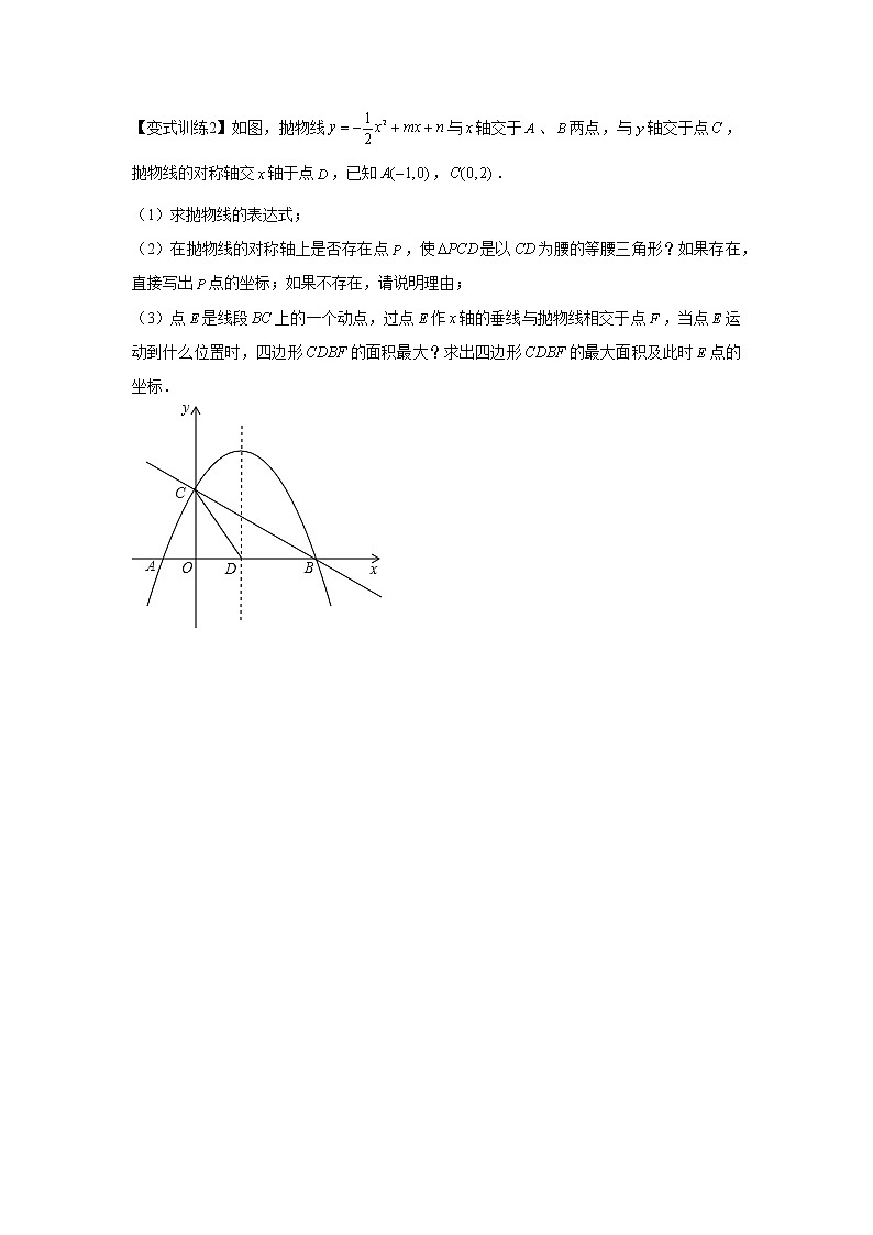 专题04  三角形存在性问题（原卷版）第3页