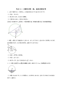 考点21-2 圆的计算 角、扇形及弧长等-2022年中考数学专项分类提分训练（天津专用）