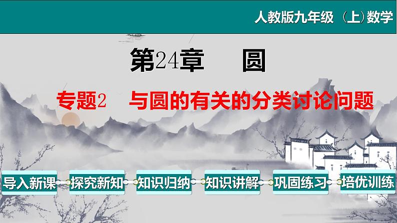 第24章 专题2 与圆的有关的分类讨论问题-2021-2022学年九年级数学上册教学课件（人教版）第1页