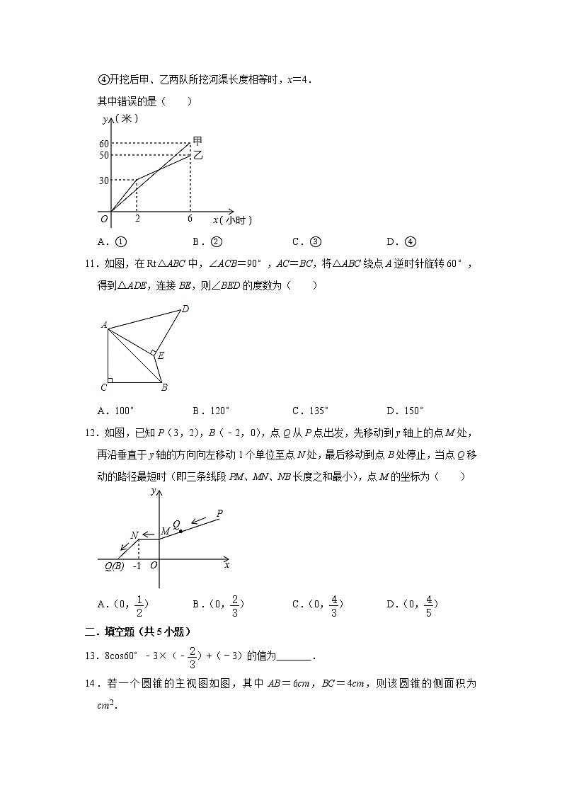 山东省临清市2020年九年级初中学业水平第二次模拟考试数学试题 及答案03