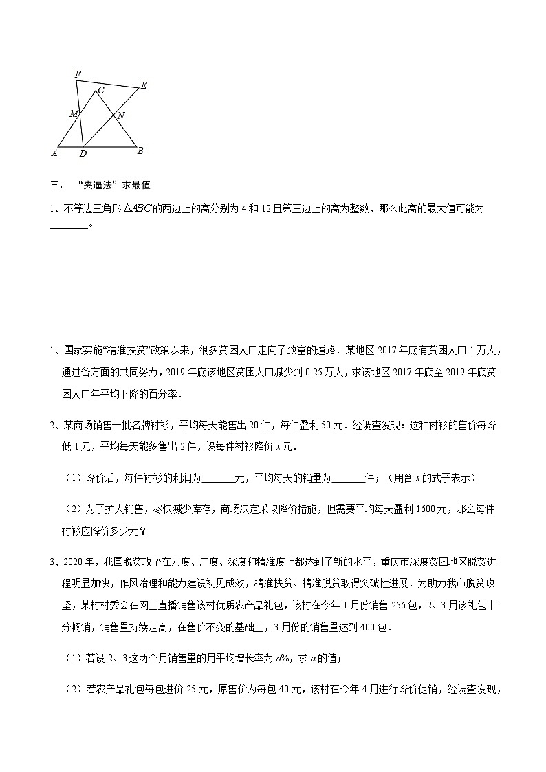 专题06  一元二次方程在实际应用中的最值问题(原卷版)第2页