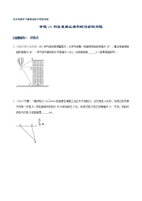 专题14 构造直角三角形解决实际问题-2021-2022学年九年级数学下册解法技巧思维培优（人教版）