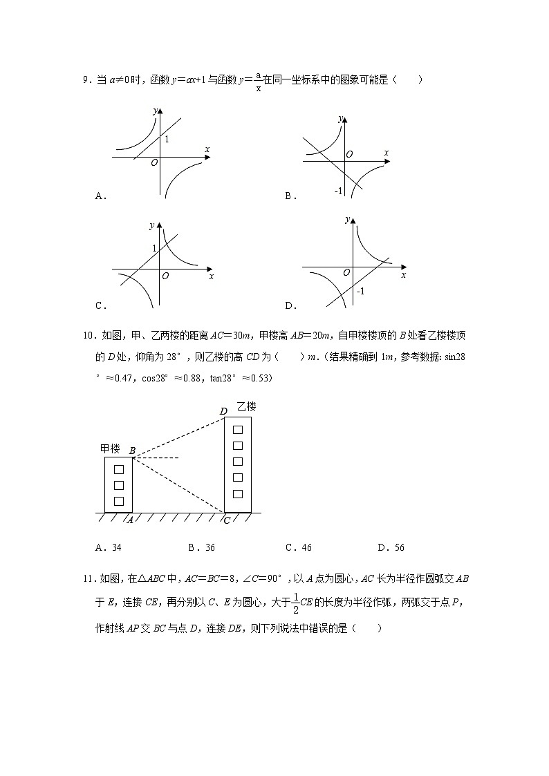 2022年山东省济南市历下区中考数学一模试卷(word版含解析)03