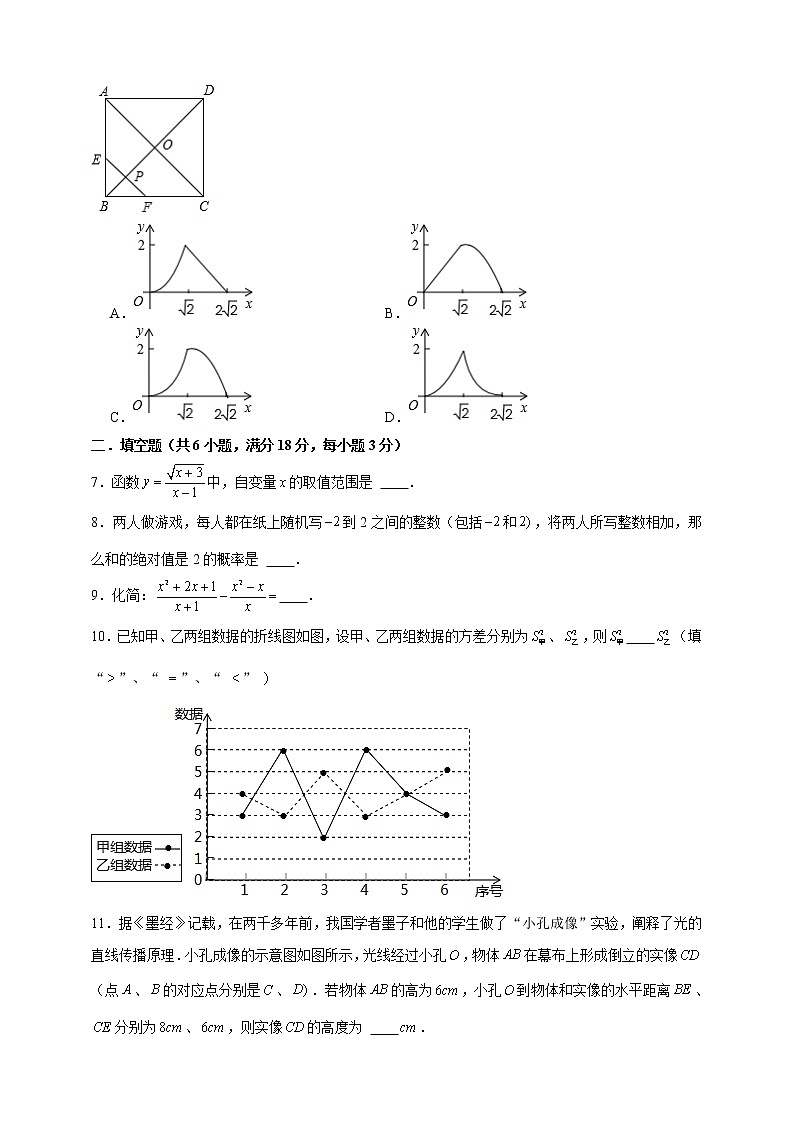 江西省2022年中考数学仿真模拟训练卷（2） 含解析第2页