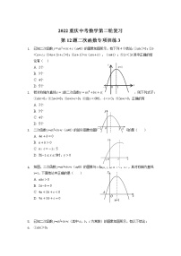 2022年重庆中考数学第二轮复习第12题二次函数专项训练3