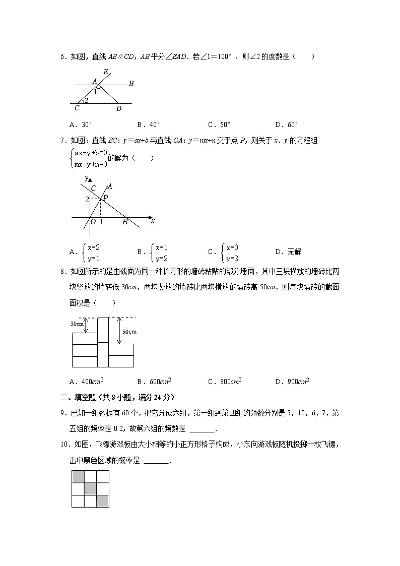 2021-2022学年鲁教版（五四制）七年级数学下册期中阶段综合测试题(word版含答案)第2页
