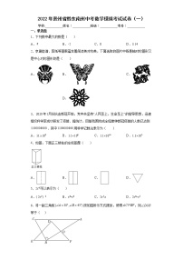 2022年贵州省黔东南州中考数学模拟考试试卷（一）(word版含答案)