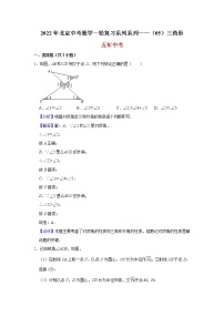 2022北京中考数学一轮复习系列系列——三角形（教师版）