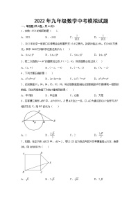 2022年湖北省黄冈市思源实验学校九年级数学中考模拟试题(word版含答案)