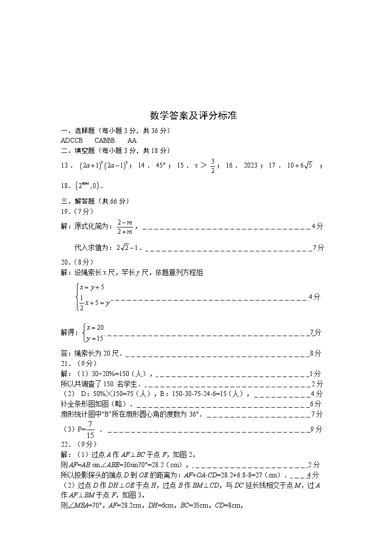 山东省威海乳山市（五四制）2020年中考二模数学试题01