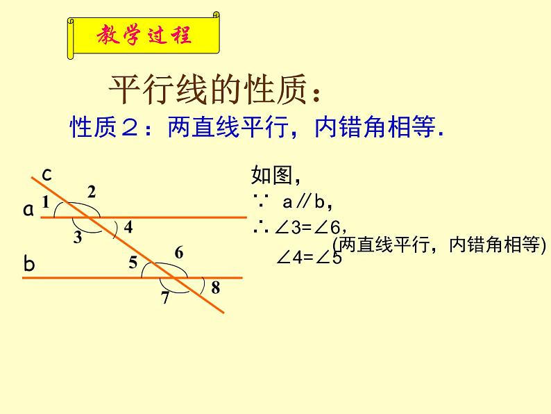 2020-2021学年七年级数学苏科版下册-7.2 探索平行线的性质-课件第7页