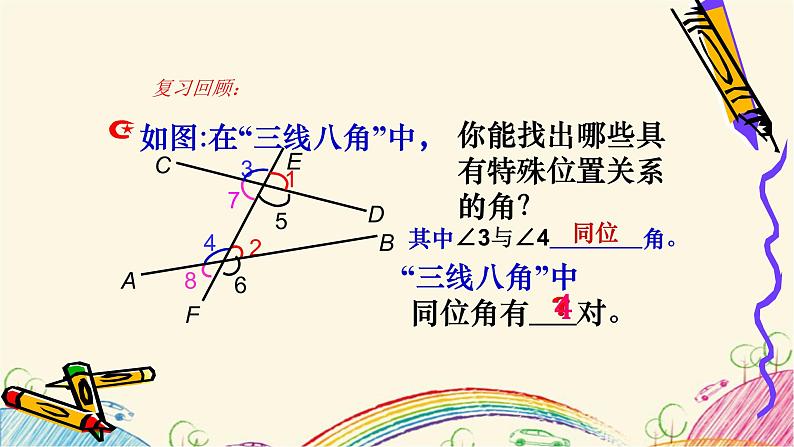 7.1.2课时探索直线平行的条件 课件 2021-2022学年苏科版数学七年级下册02