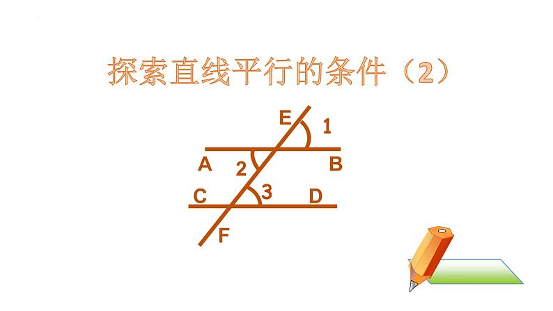 7.1 探索直线平行的条件(2)课件 2021-2022学年苏科版数学七年级下册第1页