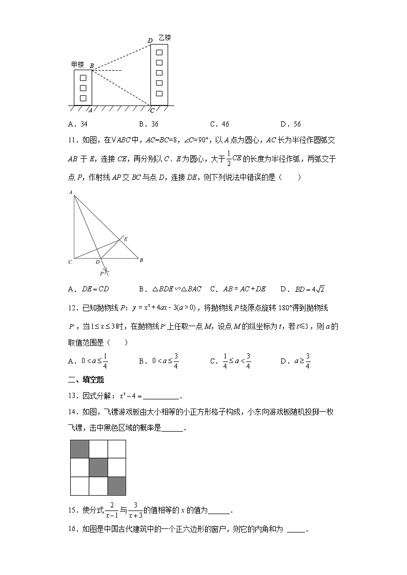 2022年山东省济南市历下区中考一模数学题(word版含答案)03