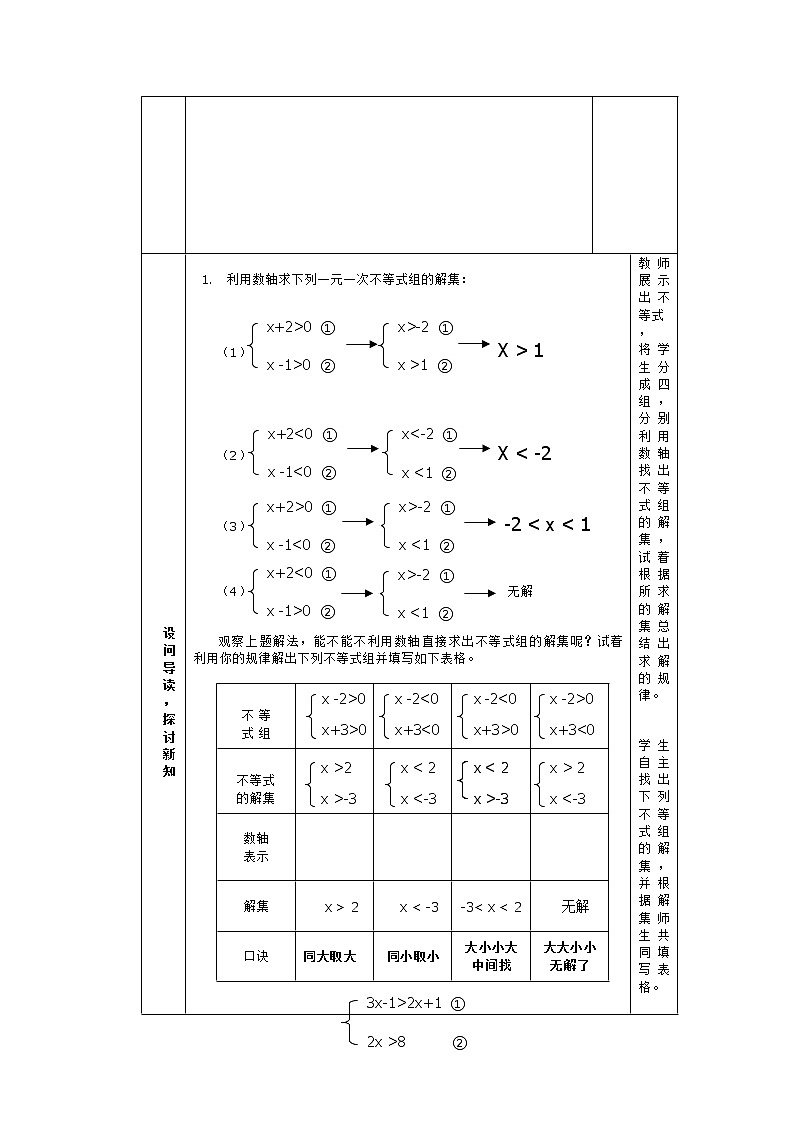 华东师大版七年级下册数学 8.3 一元一次不等式组(6) 教案02