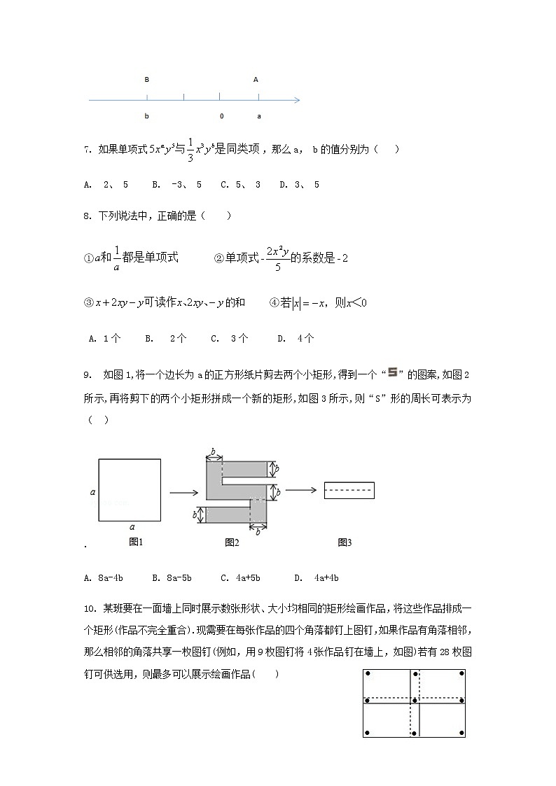 连云港市新海实验中学2019--2020学年度第一学期七年级数学期中测试（无答案）第2页