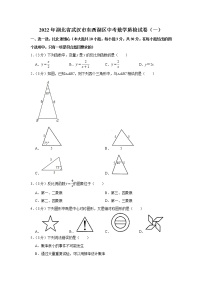 2022年湖北省武汉市东西湖区中考数学质检试卷（一）(word版含答案)