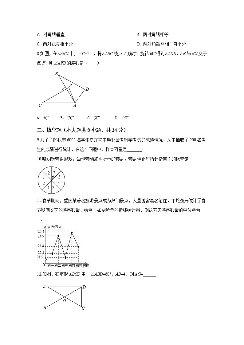 淮安市淮阴区2018-2019学年八年级第二学期期中考试数学试题（含答案）02