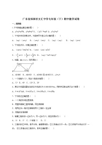 广东省深圳市文汇中学七年级（下）期中数学试卷（解析版）