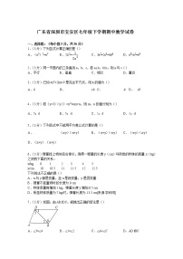 广东省深圳市宝安区七年级下学期期中数学试卷【解析版】