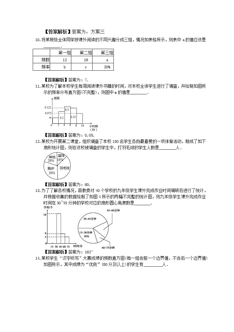 中考数学一轮复习全程演练6.1《数据的收集与整理》(教师版) 第3页
