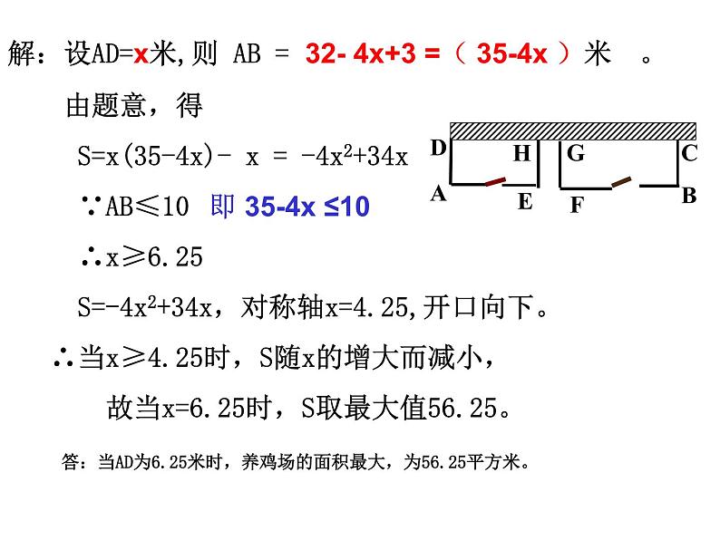 沪科版数学九年级上册 求几何面积问题（课件）第7页