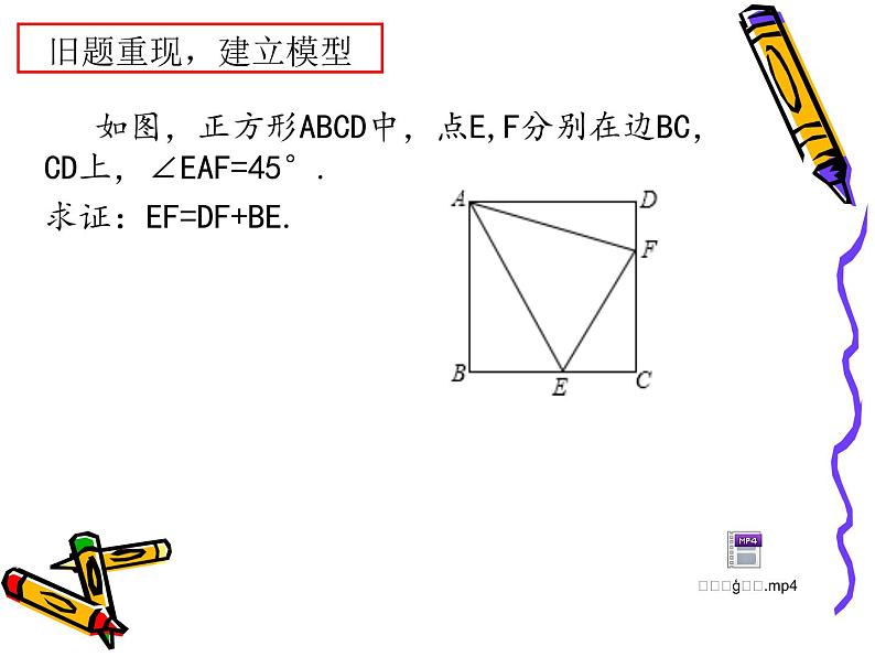 沪科版数学九年级上册 正方形中的半角模型及其应用（课件）第2页