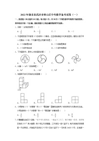 2022年湖北省武汉市青山区中考复习备考数学训练题(一)(word版无答案)