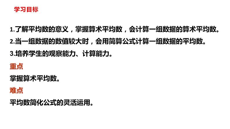 人教版八年级数学下册---20.1.1平均数（1）  课件第2页