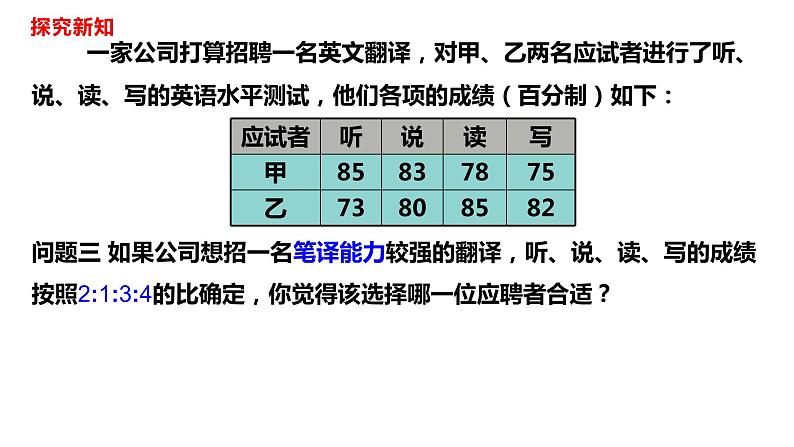 人教版八年级数学下册---20.1.1平均数（2）  课件06