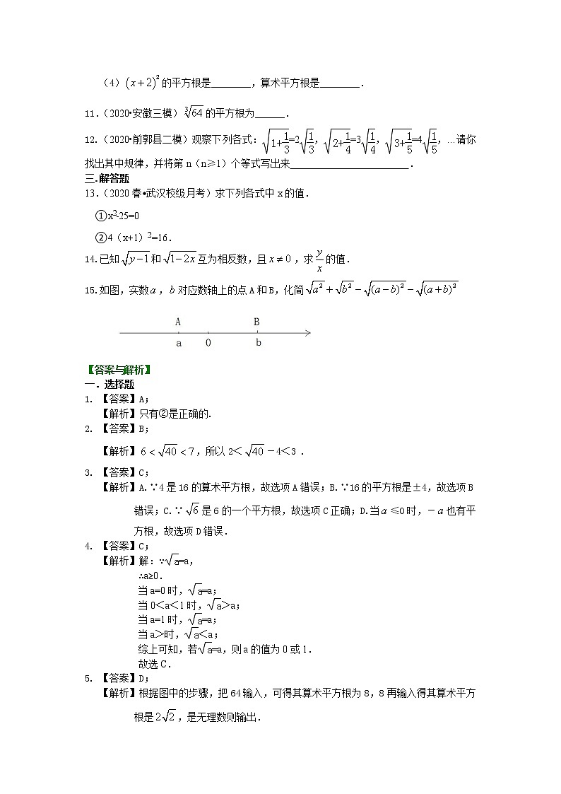平方根和开平方（提高）巩固练习第2页