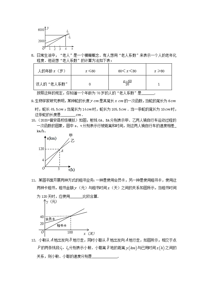 一次函数的应用（基础）巩固练习第3页
