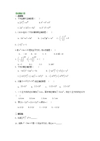 北师大版七年级下册第一章   整式的乘除综合与测试综合训练题