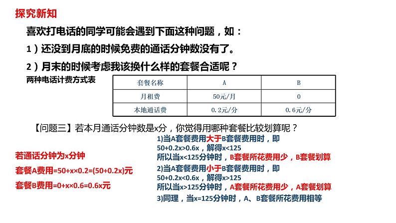 人教版八年级数学下册---19.3方案选择  课件05