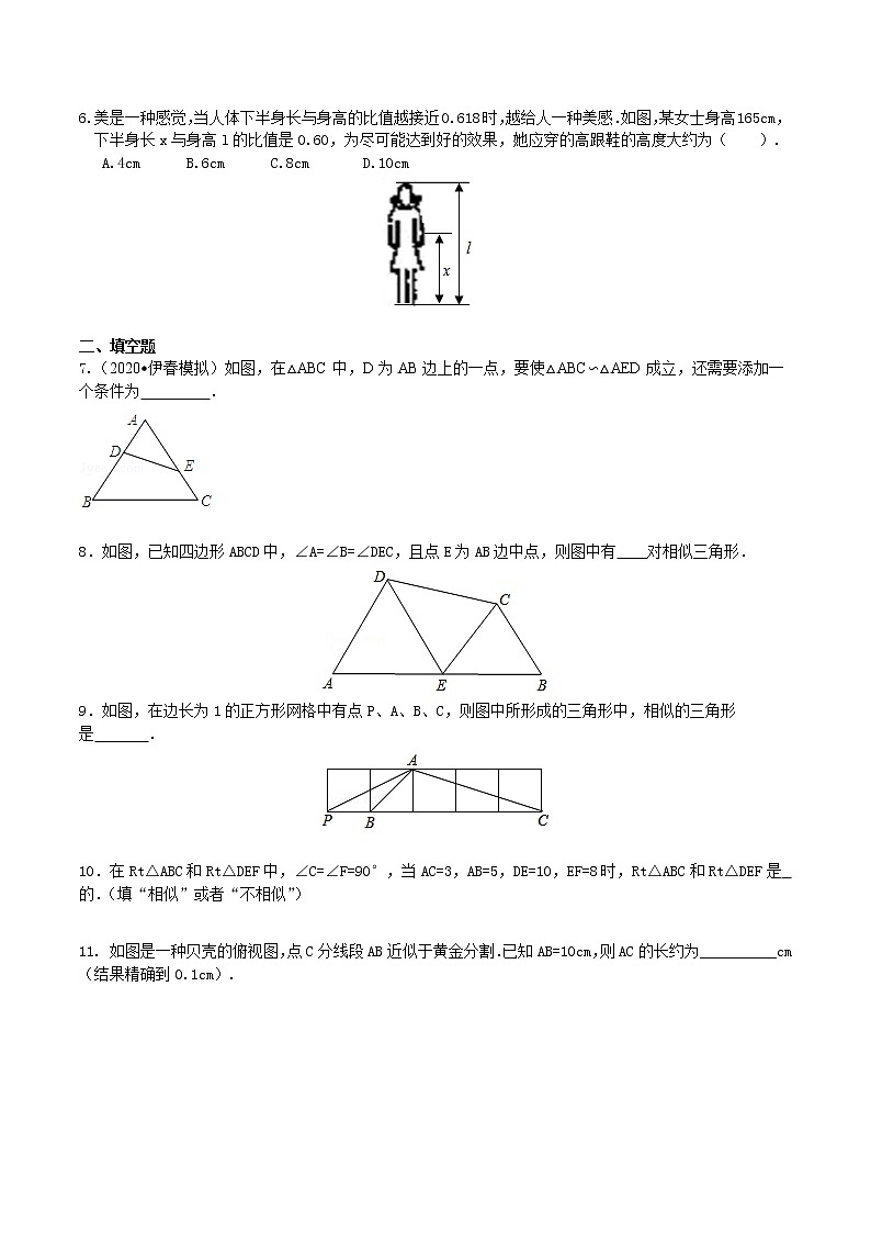 第24讲 探索三角形相似的条件(基础)练习题02