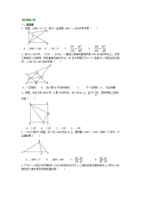 北师大版九年级上册5 相似三角形判定定理的证明随堂练习题