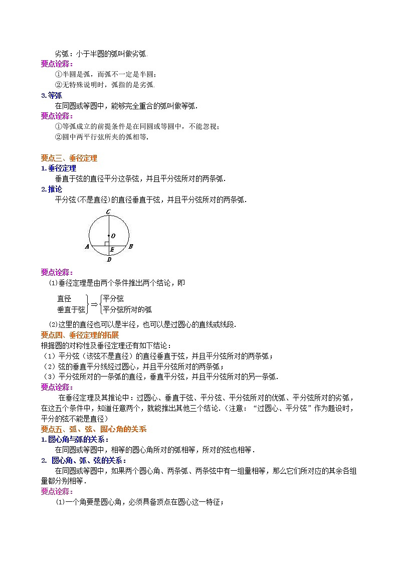 第22讲 圆的对称性(基础)学案02