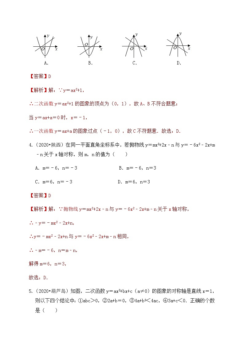 专题15二次函数及其应用（基础巩固练习） 解析版第2页