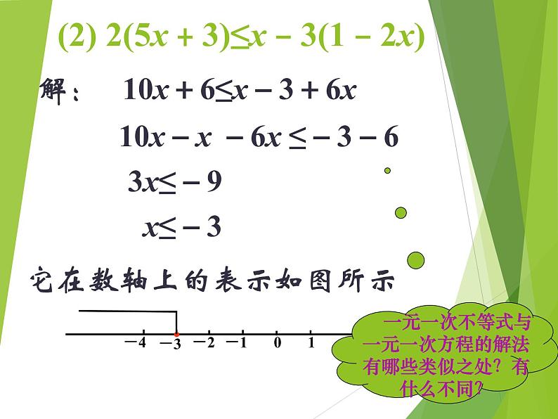 华东师大版七年级下册数学 8.2.3 解一元一次不等式_ 课件第6页