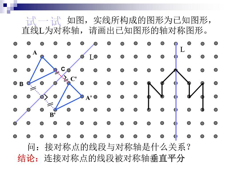 华东师大版七年级下册数学 10.1.3 画轴对称图形 课件第4页