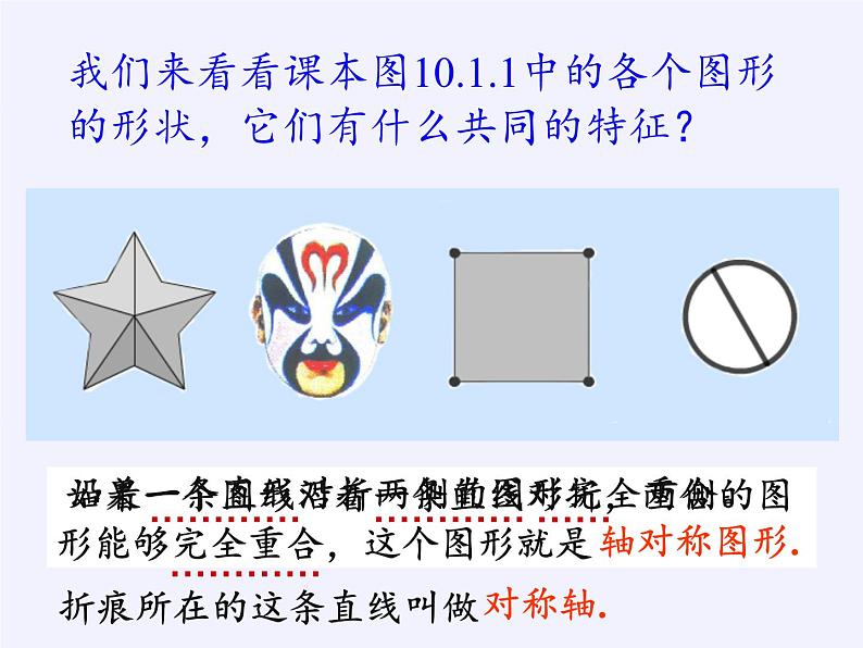 华东师大版七年级下册数学 10.1.1 生活中的轴对称(1) 课件05