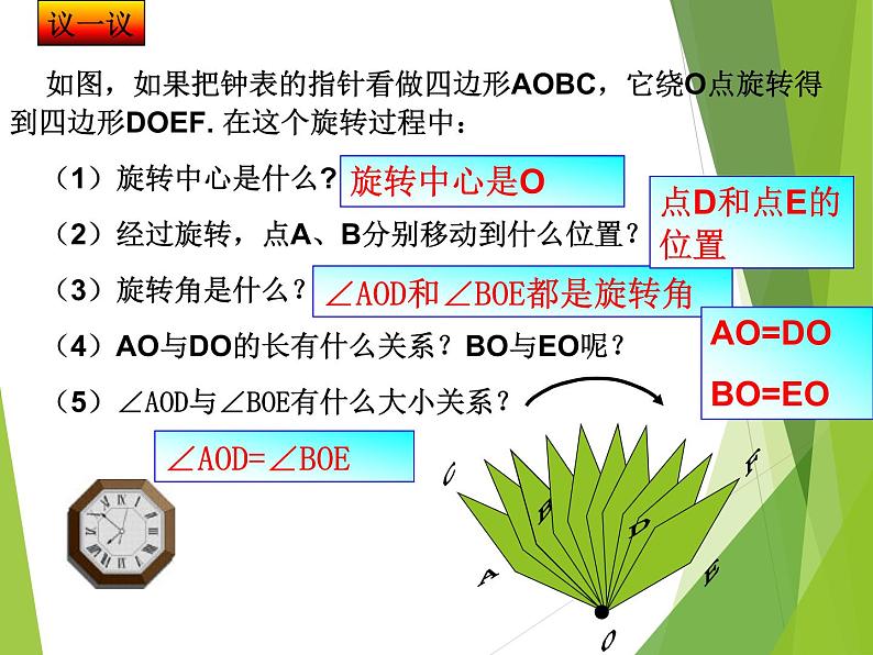 华东师大版七年级下册数学 10.3.2 旋转的特征_ 课件第2页