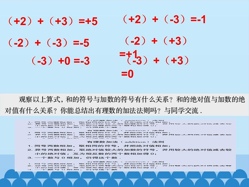 青岛版初中数学七年级上册 3.1有理数的加法与减法_ 课件05