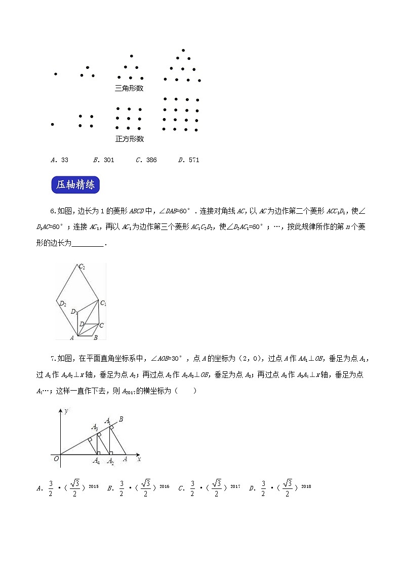 压轴专题04图形规律探索题20题03
