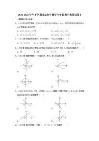 2021-2022学年下学期北京初中数学八年级期中典型试卷1（含答案）