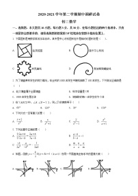 苏州工业园区东沙湖学校2020-2021学年初二数学下学期期中试卷（含答案）